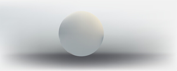 White Sphere on white background. Sphere mockup. 3d illustration