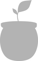Plant in transparent vector transparent silhouette 