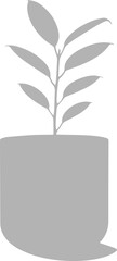 Plant in transparent vector transparent silhouette 