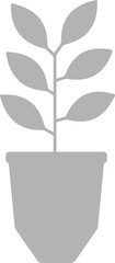 Plant in transparent vector transparent silhouette 