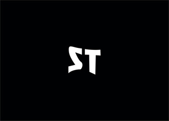 ST creative initial logo and letter logo