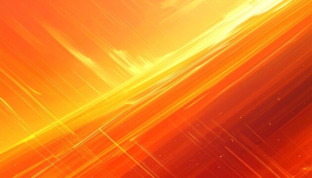 Abstract orange and yellow digital art with diagonal lines - Powered by Adobe