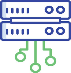 Abstract geometric pattern with vibrant color elements and text placeholders