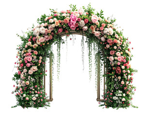  Beautiful Floral Wedding Arch for Outdoor Celebration and Event Design PNG