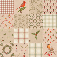 Rustic Christmas Patchwork Collection