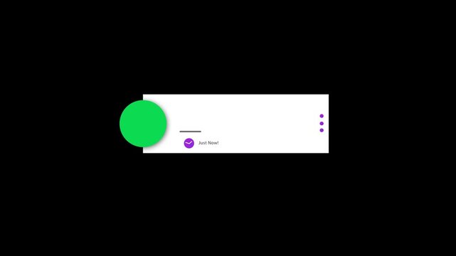 App notification banner pop up, Messages filling the entire screen. Social media alert UI motion graphic.