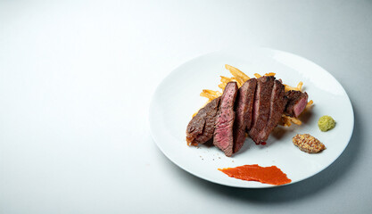beef steak on a plate