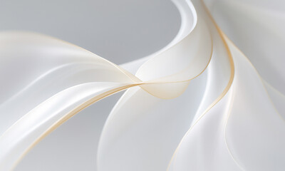 Elegant wedding rings on silk with a smooth blue curve and futuristic digital line pattern backdrop