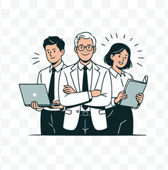 Professional Business Team Illustration