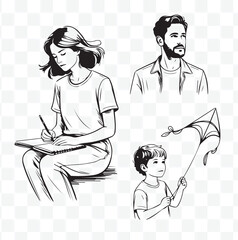 Various People Engaging in Activities