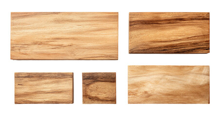 Naklejka premium Wooden rectangles of varying sizes, showcasing intricate grain patterns and natural color variation