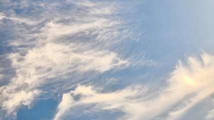 texture abstract white clouds in the beautiful blue sky