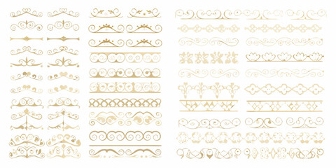 vector set of calligraphic design elements