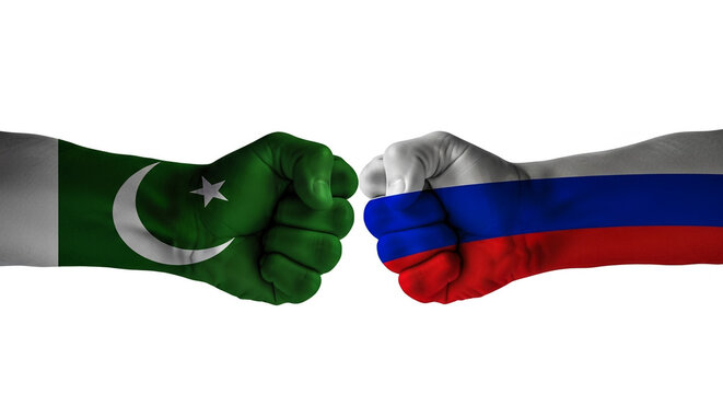 Pakistan russia relations trade conflict geopolitical power struggle concept
