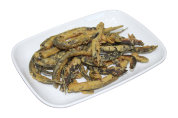 Crispy Deep-Fried Freshwater Eels Served on a Plate