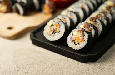 Gimbap, Korean rice roll dish