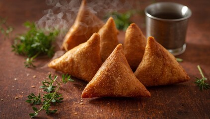 Golden Triangles and Verdant Sprigs, Still Life with Warming Hues and Textural Contrasts.