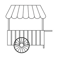 illustration of market cart