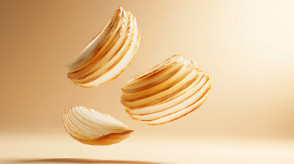 Floating crispy snacks, tempting taste buds! Indulge in this crunchy delight. Perfect for satisfying cravings anytime, anywhere. A delightful snack experience.