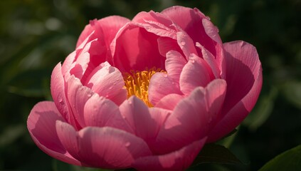 Pink Blossom Unfolding. A Dance of Light and Shadow, Revealing Delicate Textures.