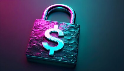 A close-up shot of a padlock with a dollar sign on it, symbolizing financial security.