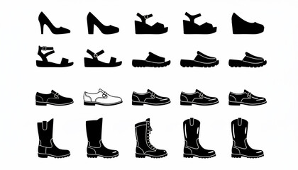 Shoes Collection Icons