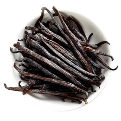 pile of vanilla bean isolated on transparent background