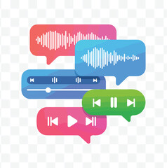 Voice Messages and Audio Player Interface