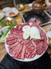 Korean BBQ. Fresh Korean beef.
