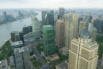 Huangpu River with Shanghai Skyline