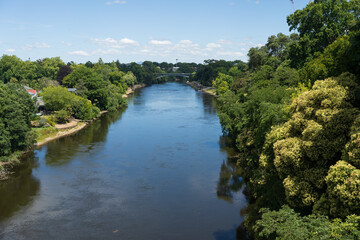 Waikato River through central Hamilton, New Zealand