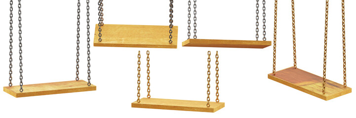 empty swing 3D rendering