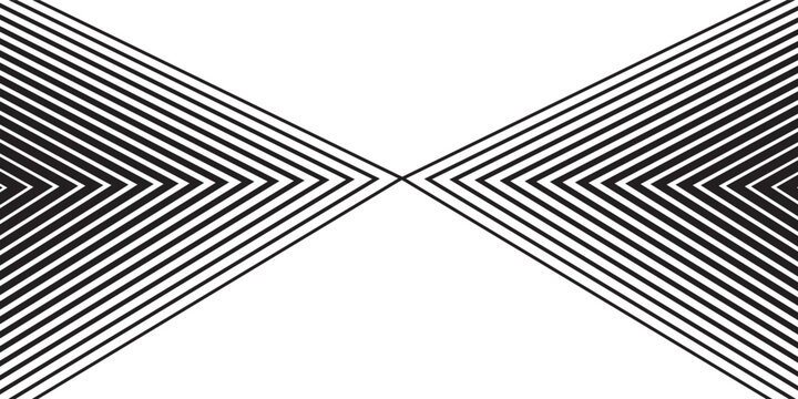 Black halftone arrow background. Repeated fading triangle gradation pattern. Arrows pointing in center direction backdrop. Vector thin to thick speed line concept texture for poster, cover, banner