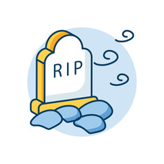 Tombstone icon clean and modern vector illustration