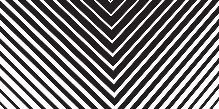 Black halftone arrow background. Repeated fading triangle gradation pattern. Arrows pointing in center direction backdrop. Vector thin to thick speed line concept texture for poster, cover, banner