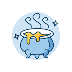Cauldron icon clean and modern vector illustration