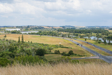 View over the Waikato Expressway, New Zealand