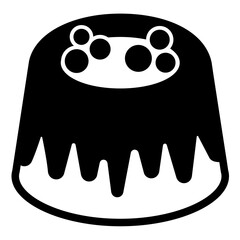 White and milk chocolate candy with sesame solid icon, desert sweets concept. Vector graphics. Candy with sweet filling sign on white background, style icon mobile or web design.