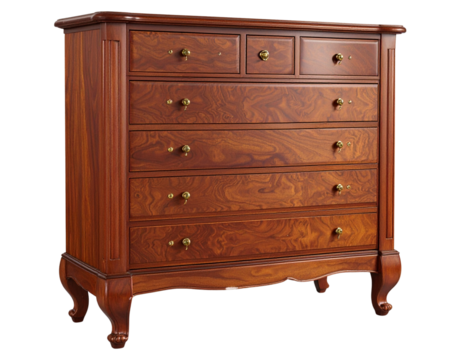  Antique Mahogany Chest – Classic Georgian Period Furniture PNG