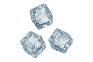 Ice cubes floating, cooling drinks and refreshing beverages, transparent water freezing for chilly effects