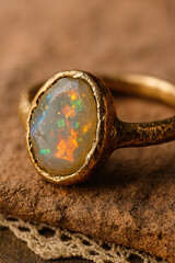 Flat-lay of zero-waste jewelry set including earrings and necklace | sustainable recycled materials | minimalist modern design | soft natural or studio lighting | neutral background 