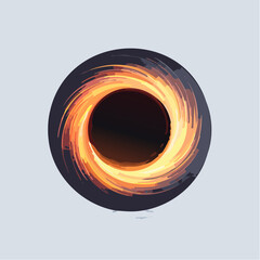 Swirling cosmic vortex, sucking light into a dark hole in deep space