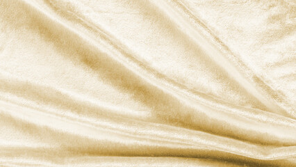 Gold velvet background or golden yellow suede velour flannel fabric texture made of cotton or wool...