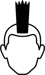 Obraz premium Flat Top Hairstyle Icon