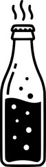 Carbonated Drink in Glass Bottle Icon