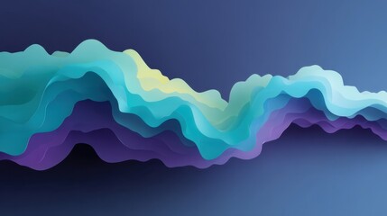 Abstract Wave Shape in Soft Colors Creating a Fluid Design Background for Modern Applications and Creative Projects in Graphic Design and Technology