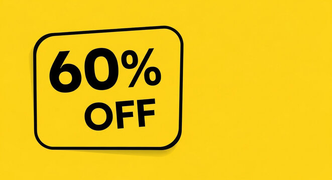 Grab incredible savings with a bold 60% off announcement, perfect for driving sales and creating urgency for your promotions