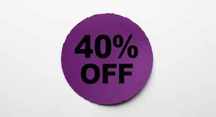 Grab amazing deals with this vibrant 40% off sale announcement graphic, perfect for driving immediate customer engagement and sales.