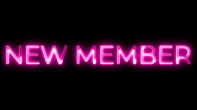 New Member Neon Text Animation | Welcome Motion Graphic