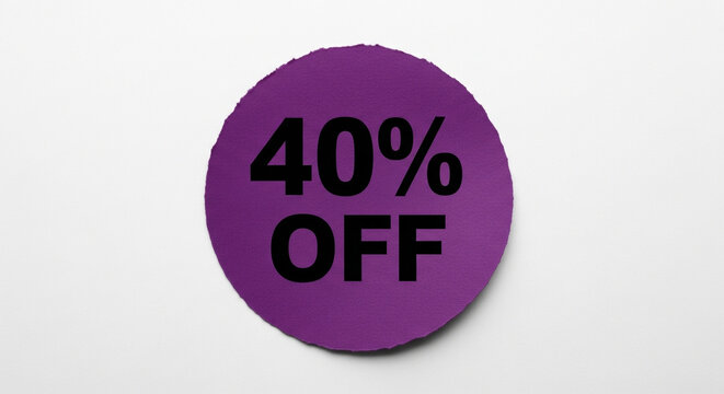 Grab amazing deals with this vibrant 40% off sale announcement graphic, perfect for driving immediate customer engagement and sales.